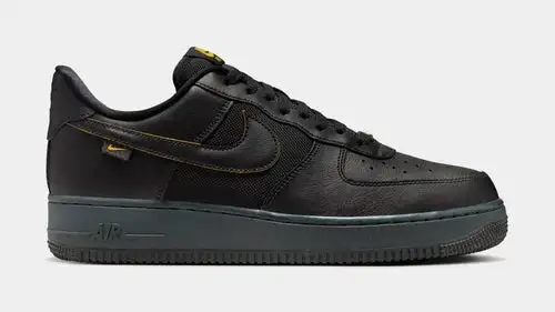 Air Force 1 '07 Black University Gold Mens Lifestyle Shoes (Black/University Gold) 6A3103