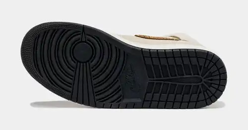 Air Jordan 1 Retro Mid SE Brown Elephant Mens Lifestyle Shoes (Light Orewood Brown Metallic Gold) 