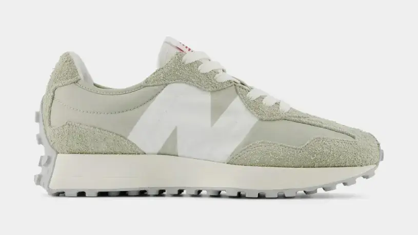 327 Womens Running Shoes (Dark Olivine White) 