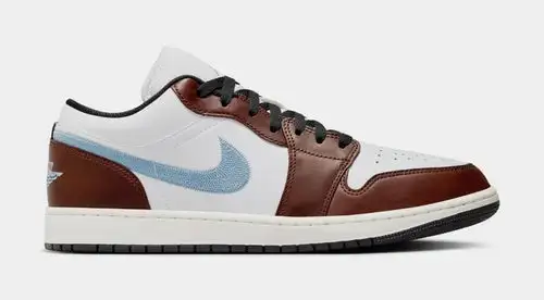 Air Jordan 1 Low SE Mens Lifestyle Shoes (White/Blue Grey/Black/Sail) 3ABAF325