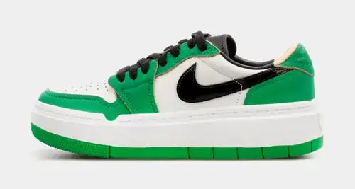 Air Jordan 1 Elevate Low Lucky Green Womens Lifestyle Shoes (Green/White) ABC930