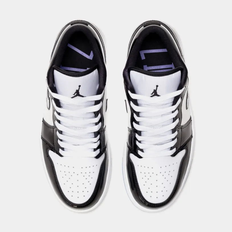 Air Jordan 1 Low Orange Low Concord Mens Lifestyle Shoes (Black White) Free Shipping 