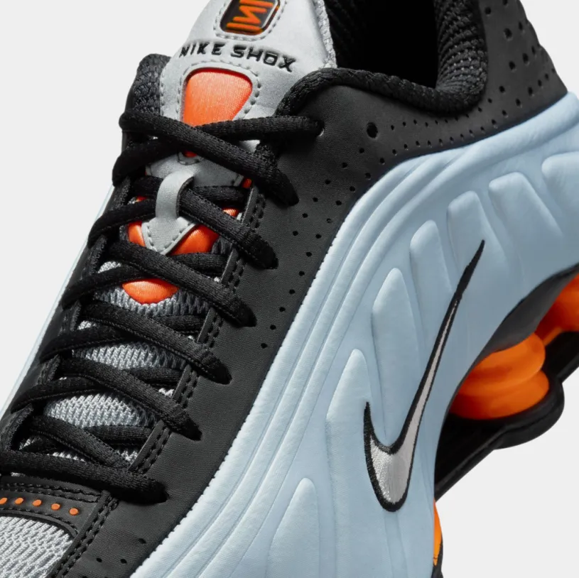 Shox R4 Womens Running Shoes (Blue Tint Total Orange Black Metallic Silver) 
