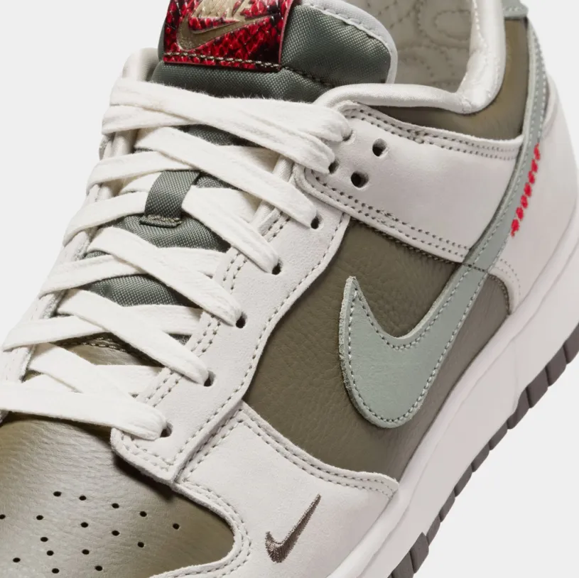Dunk Low Year Of The Snake Mens Lifestyle Shoes (Medium Olive/Jade Horizon/Sail/Ironstone/University Red/Sail)