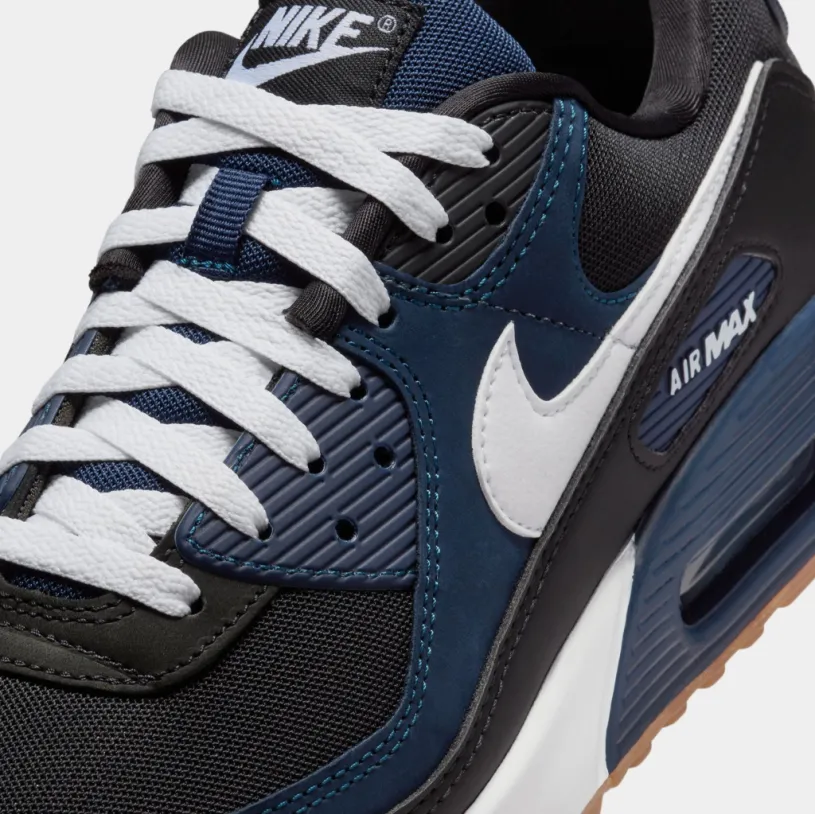 Air Max 90 Mens Running Shoes (Midnight Navy/Gum)