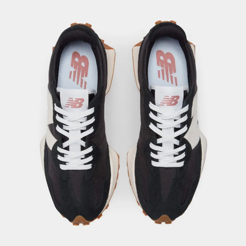 327 Womens Lifestyle Shoes (Black White Gum) 