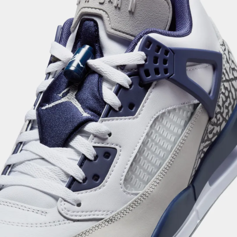 Spizike Low Mens Basketball Shoes (White Midnight Navy Neutral Grey) 