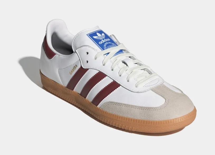 Samba OG Mens Lifestyle Shoes (White/Burgundy/Gum)