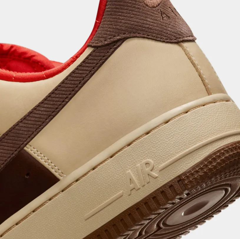 Air Force 1 '07 Mens Lifestyle Shoes (Light British Tan Sesame Picante Red Cacao Wow) 