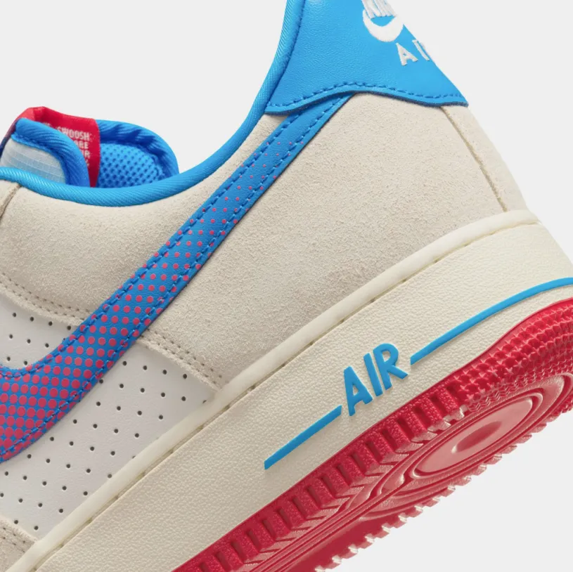 Air Force 1 Low Nike Inc Mens Basketball Shoes (Coconut Milk Sail Photo Blue University Red) 