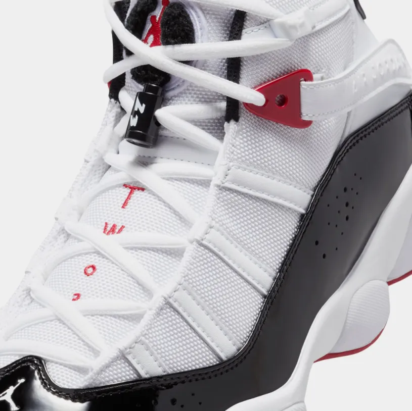 6 Rings Mens Basketball Shoes (White Varsity Red Black) 