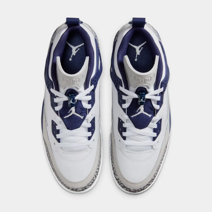 Spizike Low Mens Basketball Shoes (White/Midnight Navy/Neutral Grey)