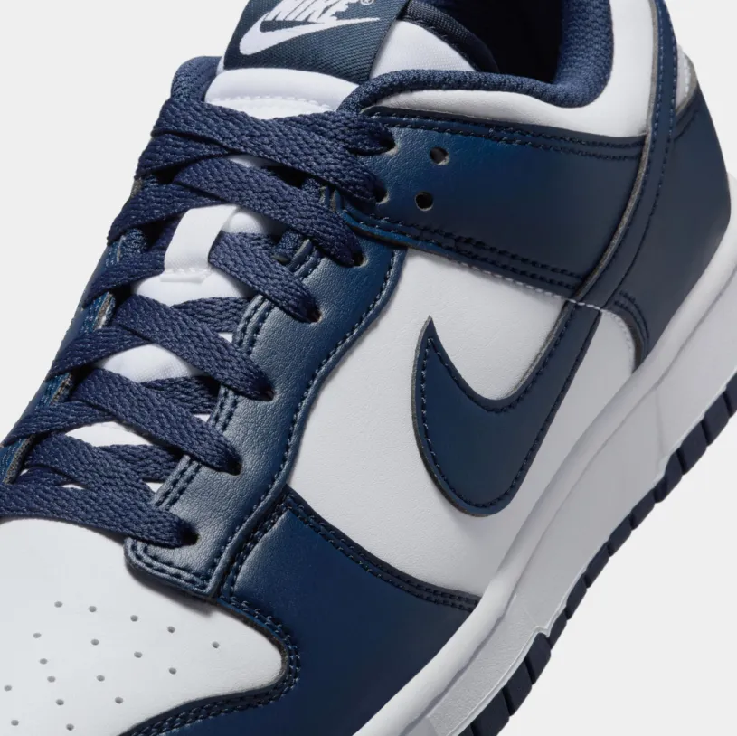 Dunk Low Mens Lifestyle Shoes (Midnight Navy/White)