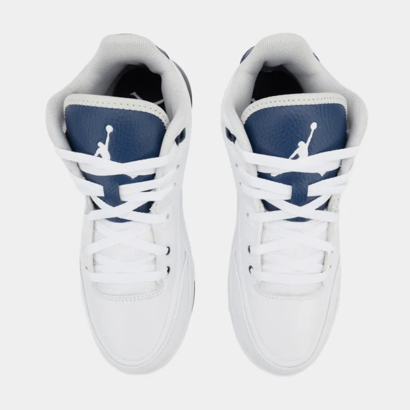 Flight Origin 3 Mens Basketball Shoes (White/Midnight Navy/Neutral Grey)