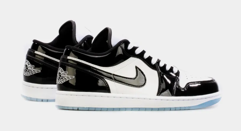 Air Jordan 1 Low Orange Low Concord Mens Lifestyle Shoes (Black White) Free Shipping 