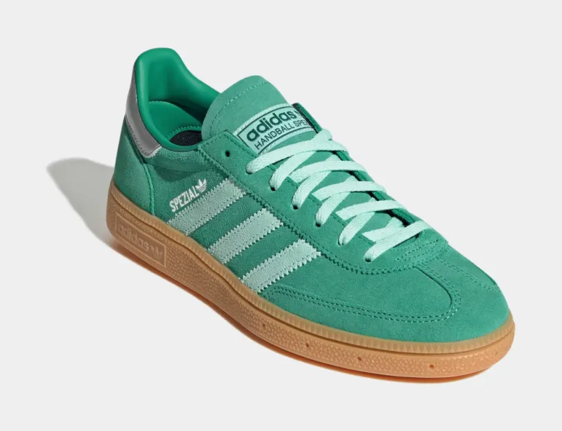 Handball Spezial Womens Lifestyle Shoes (Semi Court Green/Clear Mint/Gum)