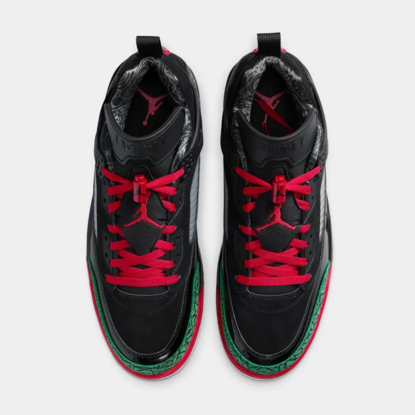 Spizike Low Mens Lifestyle Shoes (Black/Classic Green/White/Varsity Red)