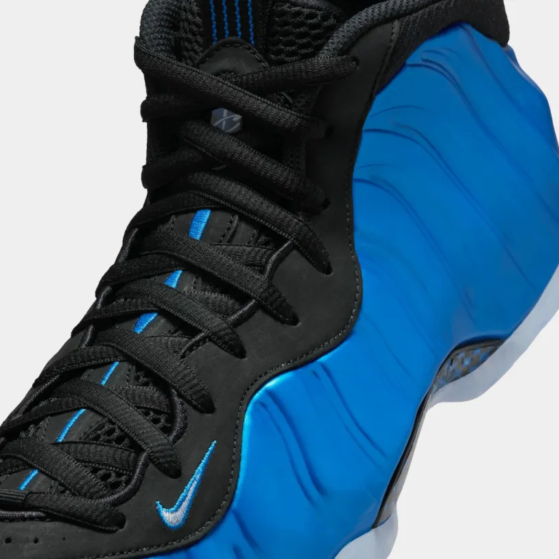 Air Foamposite One International Blue Mens Lifestyle Shoes (Neon Royal/White/Black/Clear)