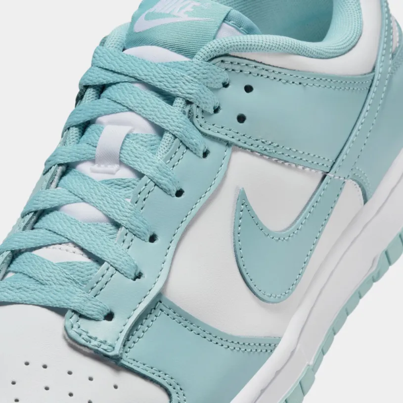 Dunk Low Mens Lifestyle Shoes (White/Denim Turquoise)