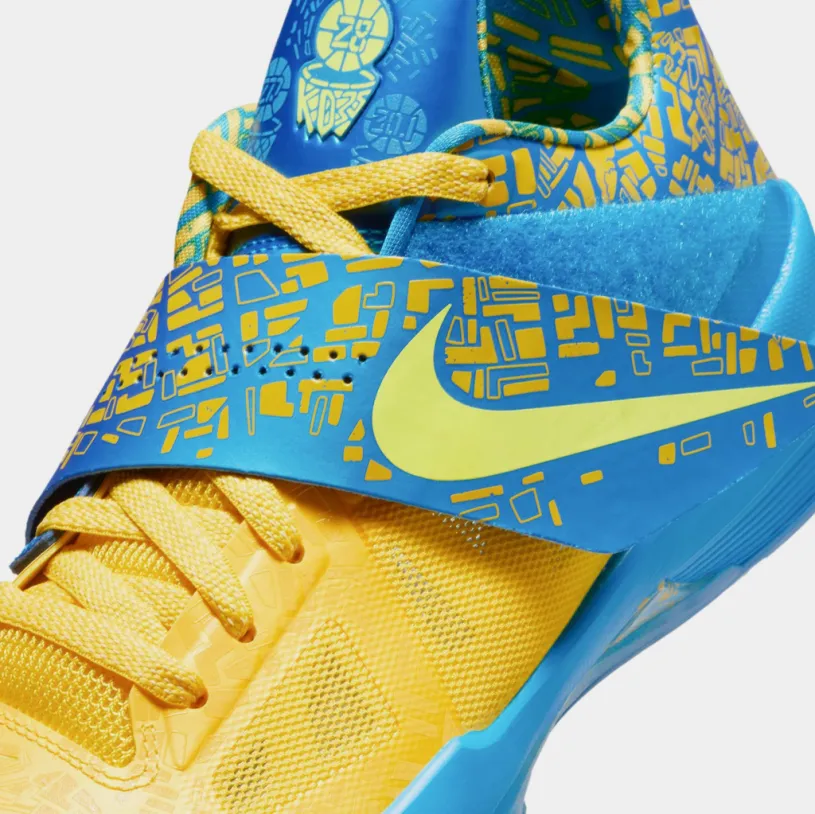 Zoom KD 4 Scoring Title Mens Basketball Shoes (Photo Blue/Lemon Twist/Tour Yellow)