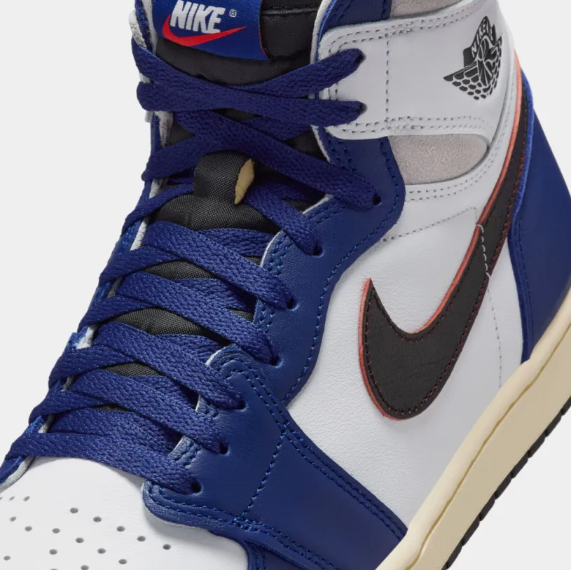 Air Jordan 1 Retro High OG Rare Air Deep Royal Blue Mens Lifestyle Shoes (White/Black/Neutral Grey/Deep Royal Blue)