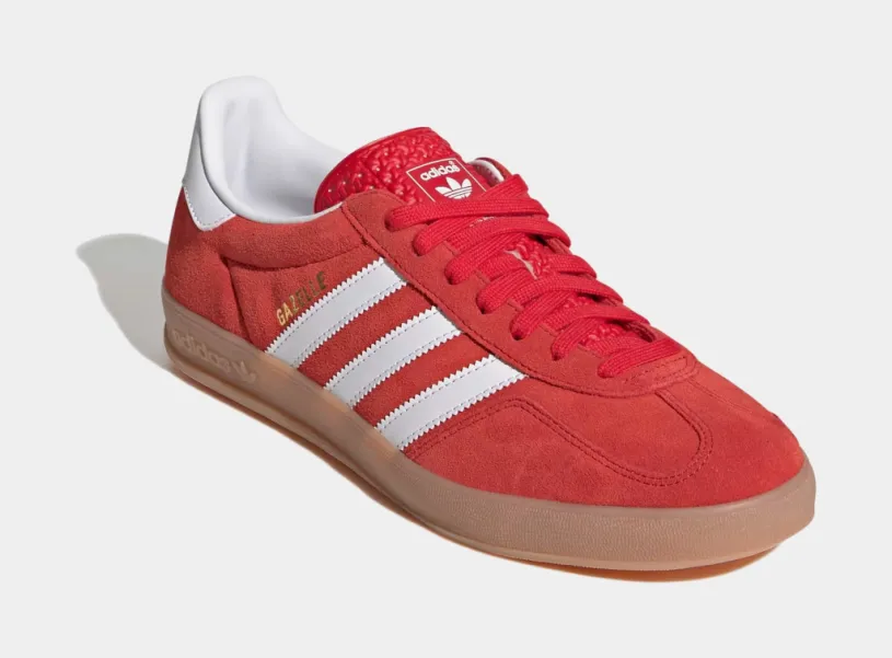 Gazelle Indoor Mens Lifestyle Shoes (Better Scarlet/Cloud White/Gum)
