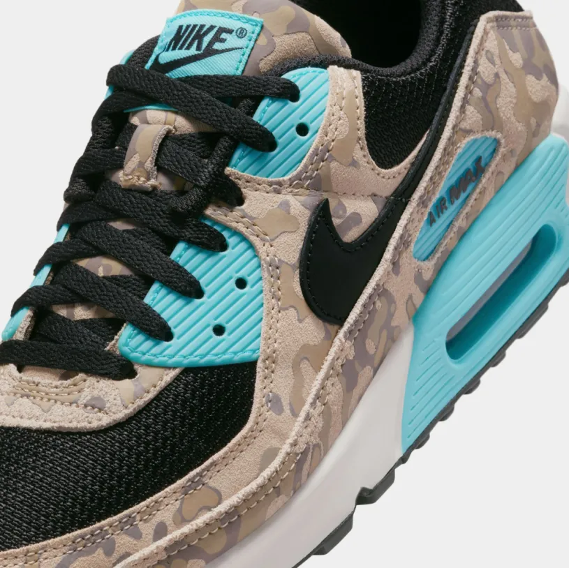 Air Max 90 Premium Camo Mens Running Shoes (Sanddrift/Black/Aurora Green/Khaki/Mink)