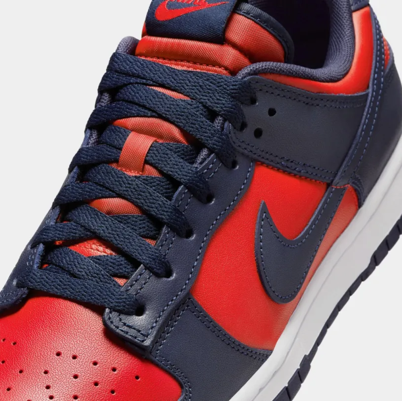 Dunk Low Retro Mens Lifestyle Shoes (University Red/Obsidian/White)