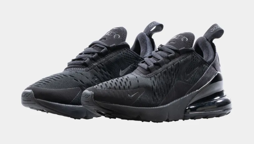Air Max 270 Womens Running Shoes (Black Black) 