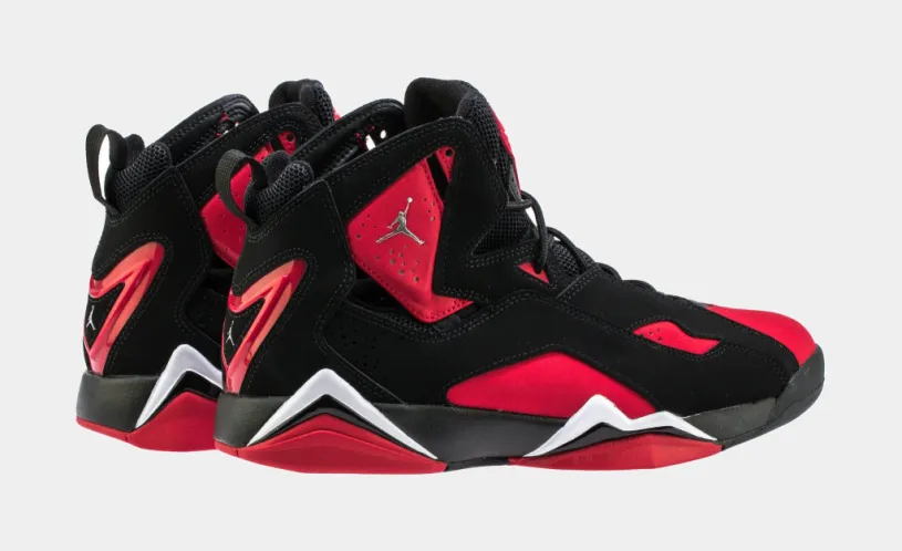 True Flight Black University Red Mens Lifestyle Shoes (Black Red) 