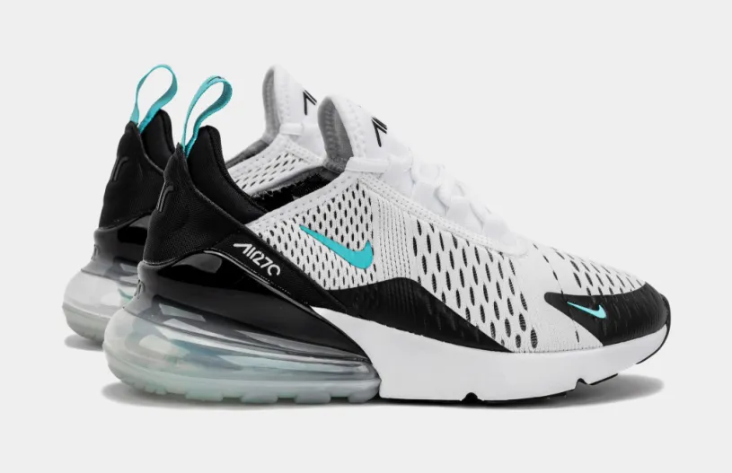 Air Max 270 Womens Running Shoes (White Black) 