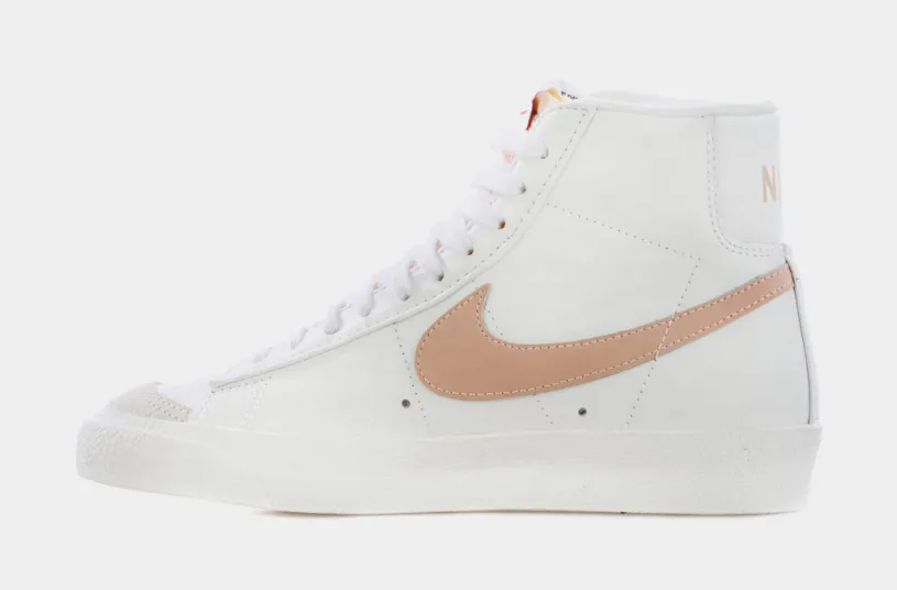 Blazer Mid '77 Vintage Womens Lifestyle Shoes (White/Pink)