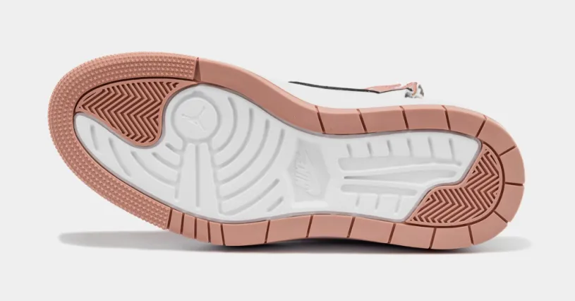 Black Air Jordan 1 Elevate High Red Stardust Womens Lifestyle Shoes (Red Stardust White) 